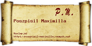Poszpisil Maximilla névjegykártya
